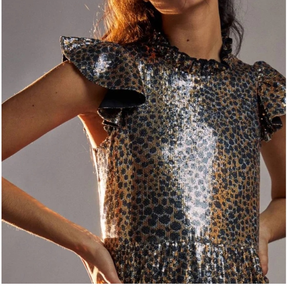 Anthropologie Joella Sequined Mini Dress - Picture 3 of 8